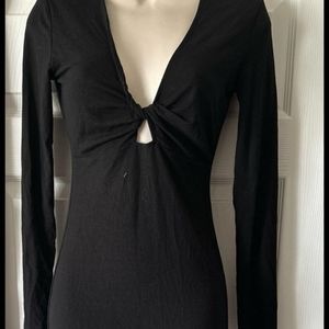 Black midi dress S
